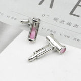 Hourglass Mens Cufflinks Blue/White/Purple/Pink Wedding Party Gift