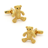 Animal Brass Teddy Bear Cuff Links Golden Cufflinks