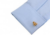 Animal Brass Teddy Bear Cuff Links Golden Cufflinks