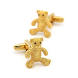 Animal Brass Teddy Bear Cuff Links Golden Cufflinks