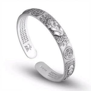Vintage Pixiu Wealth Attraction Silver Bracelet