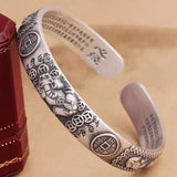 Vintage Pixiu Wealth Attraction Silver Bracelet