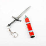 Trunks Sword Weapon Keychain 3D PVC Keyring Charm Key Chains Cosplay