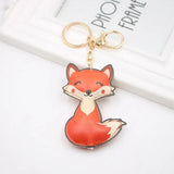 Cute Fox Key Bag PU Leather Key Wallet Car Key Holder Case Keychain