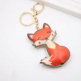 Cute Fox Key Bag PU Leather Key Wallet Car Key Holder Case Keychain