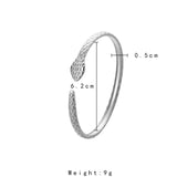 Stainless Steel Open Snake Bracelet Women's Jewelry