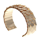 Gothic Punk Dragon Scale Bangle Bracelet For Women Men
