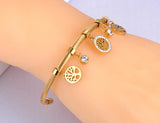 CZ Crystal Tree Bangle Bracelet Boho Party Jewelry