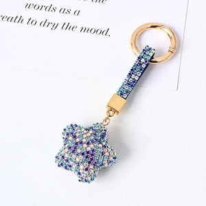 Women Car Bag Rhinestone Star Keychain