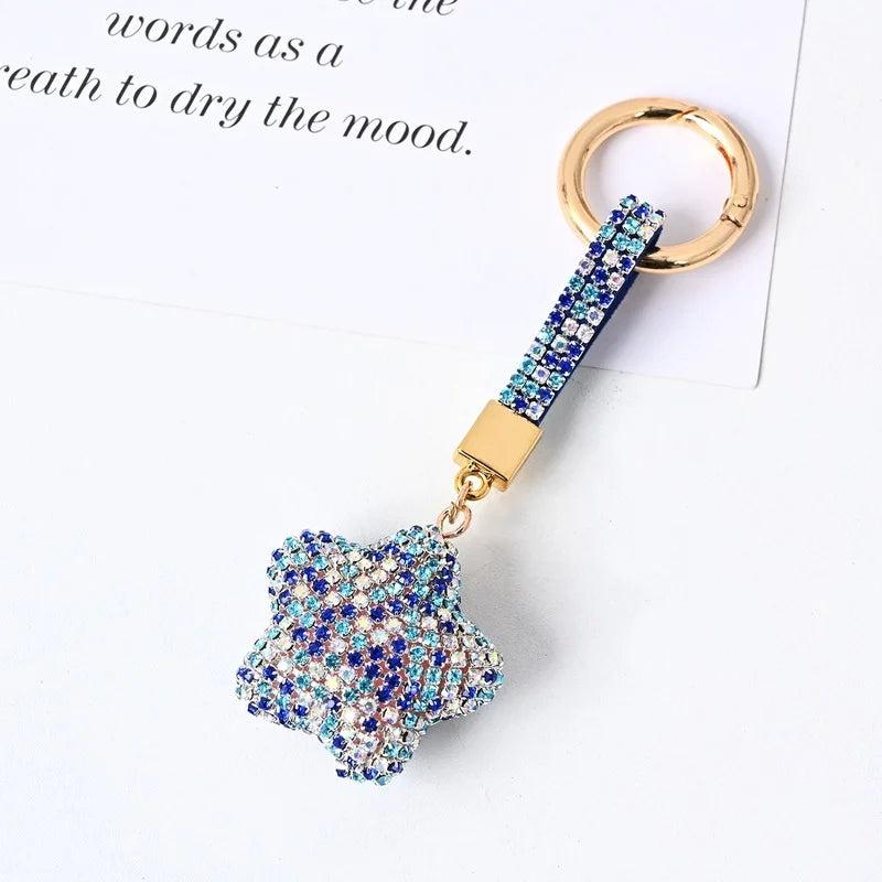 Women Car Bag Rhinestone Star Keychain