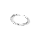 Silver Smiley Star Bangle Open Cuff Bracelet Jewelry