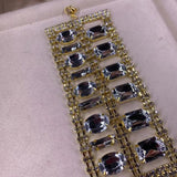 Exaggerated Rhinestone Tassel Hand Chain Bracelet for Women