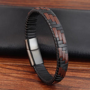 Men's Hand-Knitted Bracelet Multi-color Magnetic Clasp