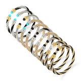 Punk Stainless Steel Bangle Jewelry Sets For Women And Men