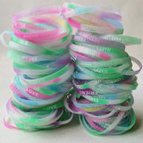 50PCS Luminous Silicone Bracelets Love Printed Bangles - Glowing Rubber Band