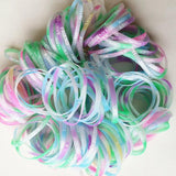 50PCS Luminous Silicone Bracelets Love Printed Bangles - Glowing Rubber Band