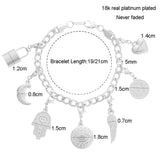 Punk Pendant Bracelet for Women Stainless Steel Heart Angel Wings