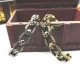 Vintage Double Skull Bangle Brass Men Jewelry