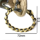 Vintage Double Skull Bangle Brass Men Jewelry