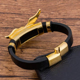 Charm Leather Bracelet with Eagles Animal Magnetic Jewelry