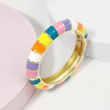 Bohemia Bamboo Oil-spot Glaze Cuff Bracelet for Women
