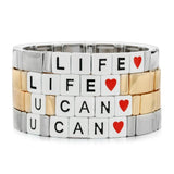 Bohemian Enamel Tile Stretch Bracelet Set