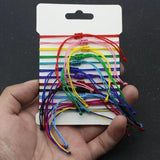 12Pcs Love Heart Charm Bracelet Red Thin Rope String Bracelets for Women Men