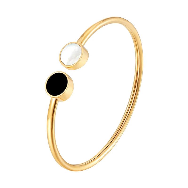 Square Roman Numeral Steel Bangles Cuff Bracelet Jewelry