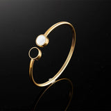 Square Roman Numeral Steel Bangles Cuff Bracelet Jewelry