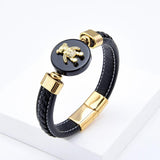 CZ Bear Bracelet Round Stone Stainless Steel Magnetic Jewelry