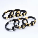 CZ Bear Bracelet Round Stone Stainless Steel Magnetic Jewelry