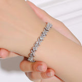 Marquise CZ Chain Bracelet Flower Wedding Jewelry