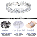 Marquise CZ Chain Bracelet Flower Wedding Jewelry