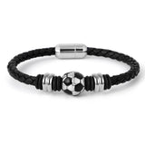 Casual Football Charm Bracelet for Fans Stainless Steel Jewelry