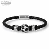 Casual Football Charm Bracelet for Fans Stainless Steel Jewelry