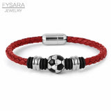 Casual Football Charm Bracelet for Fans Stainless Steel Jewelry