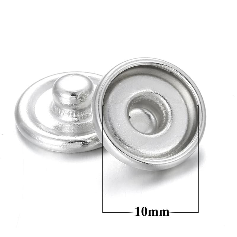 100pcs/lot Metal Snap Buttons for Glass Snap Button Fittings
