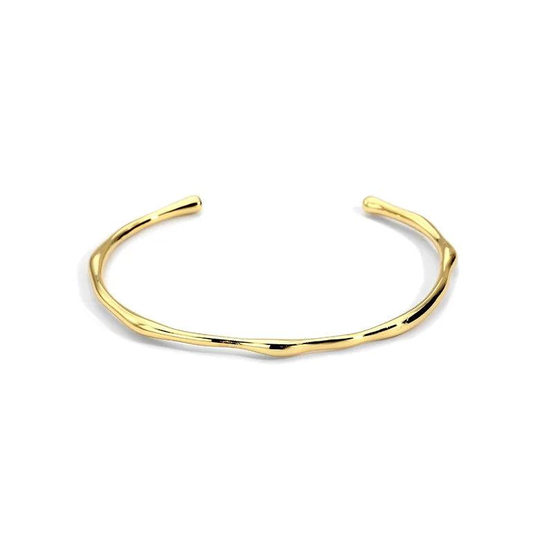 PrinSis Temperament INS Texture Bangle Bracelet For Women
