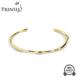 PrinSis Temperament INS Texture Bangle Bracelet For Women