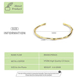 PrinSis Temperament INS Texture Bangle Bracelet For Women