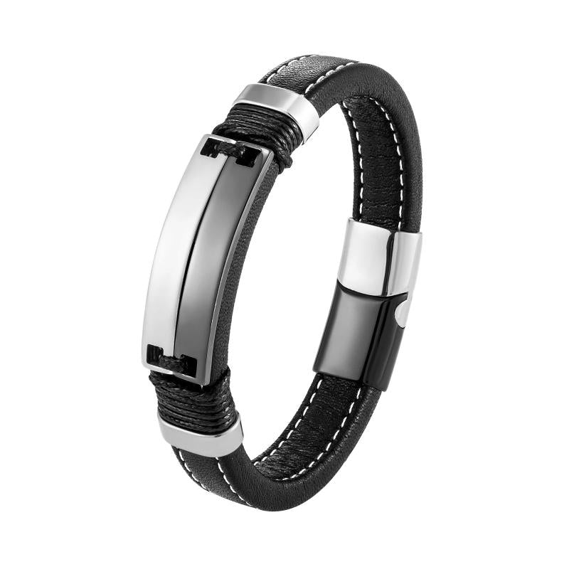 Double Row Stainless Steel Punk Couple Bracelet