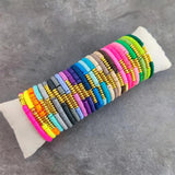 Polymer Clay Beaded Bracelet Heishi Stone Beads Women Jewelry