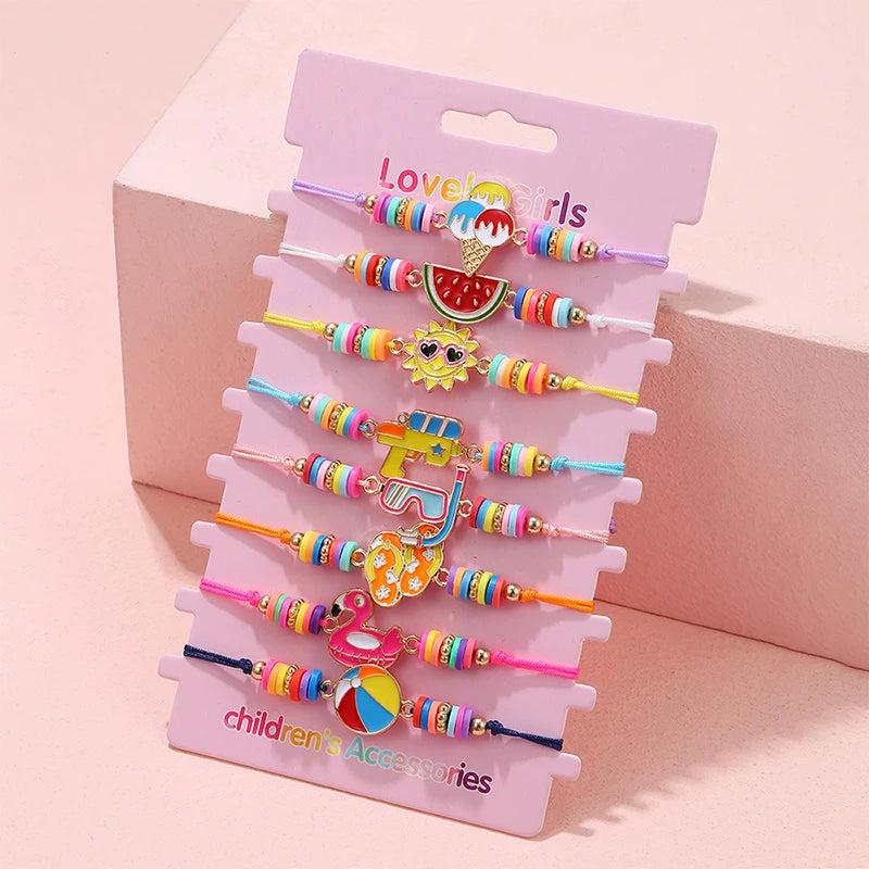8Pcs Colorful BFF Friendship Bracelet Set for Girls