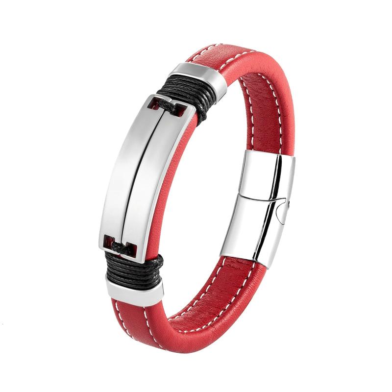 Double Row Multicolor Stainless Steel Men's Bracelet