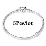 5Pcs/lot Basic Charm Bracelets DIY Snake Chain Bangles for Women Jewelry