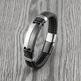 Double Row Multicolor Stainless Steel Men's Bracelet
