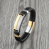 Double Row Multicolor Stainless Steel Men's Bracelet