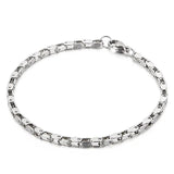 Women Men Punk Silver Stainless Steel Chain Bracelet Jewelry Gift
