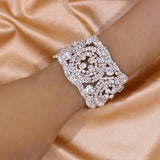 Stonefans Rhinestone Bracelet Bangle Bling Crystal Circle Bangle for Women