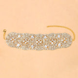 Stonefans Rhinestone Bracelet Bangle Bling Crystal Circle Bangle for Women